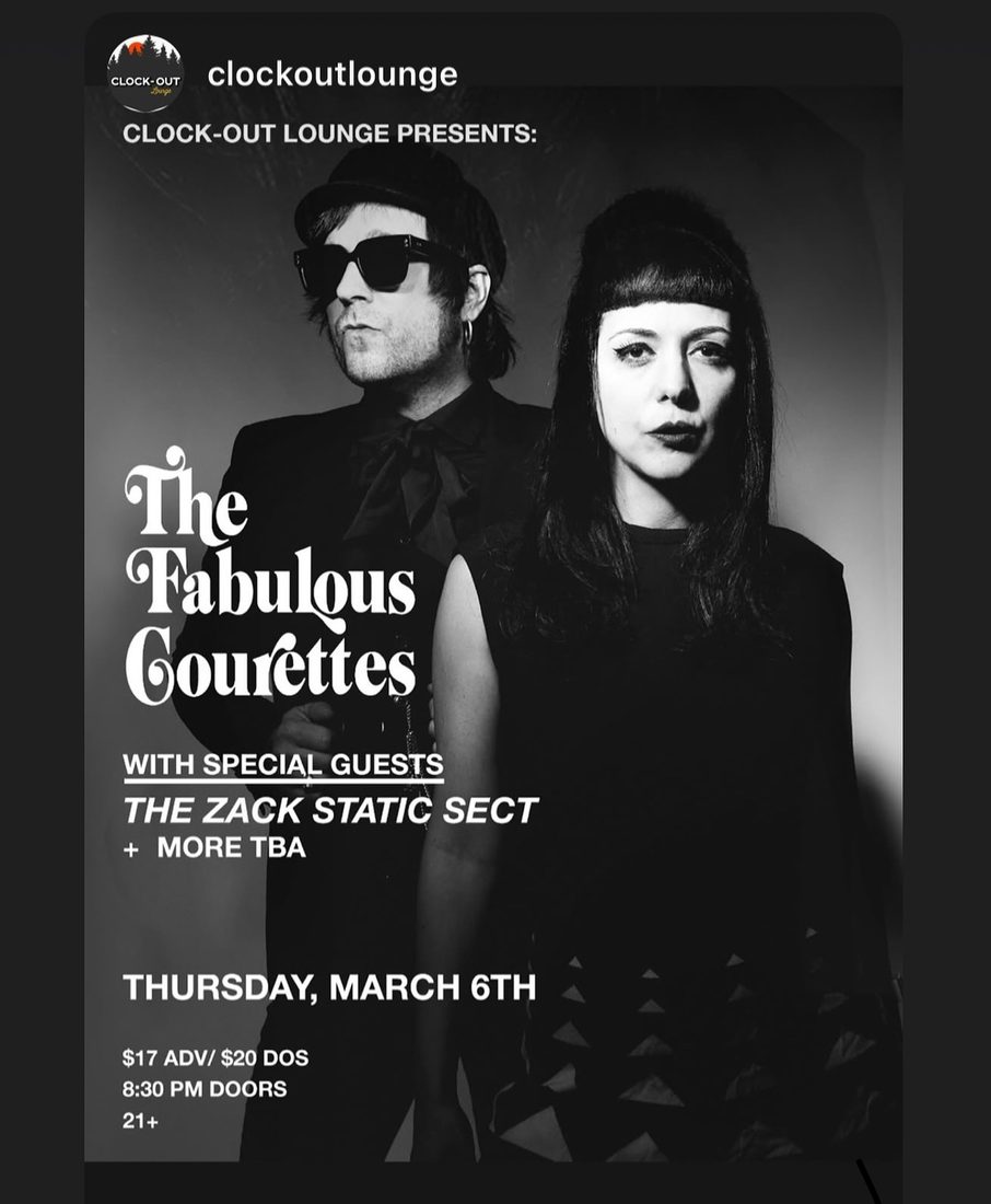 The Zack Static Sect gig poster — Clock-Out Lounge
