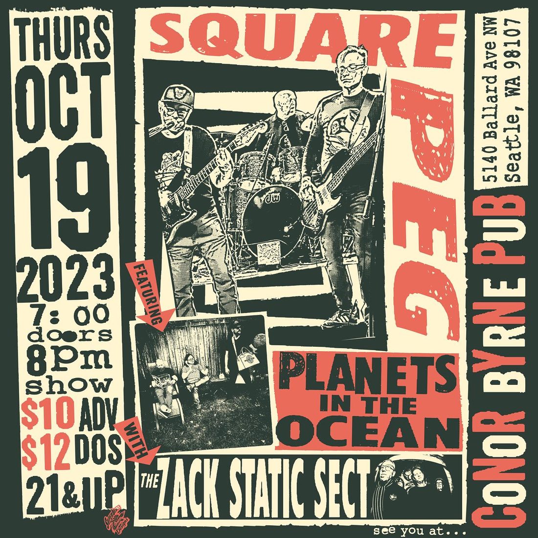 The Zack Static Sect gig poster