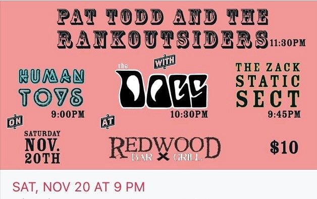 The Zack Static Sect gig poster — The Redwood Bar